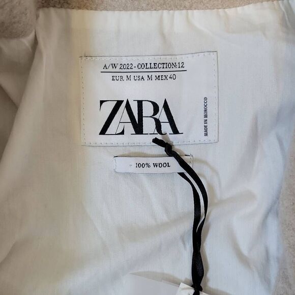 Zara Limited Edition Boucle Oversized Coat 100% Wool Size M - Picture 3 of 8